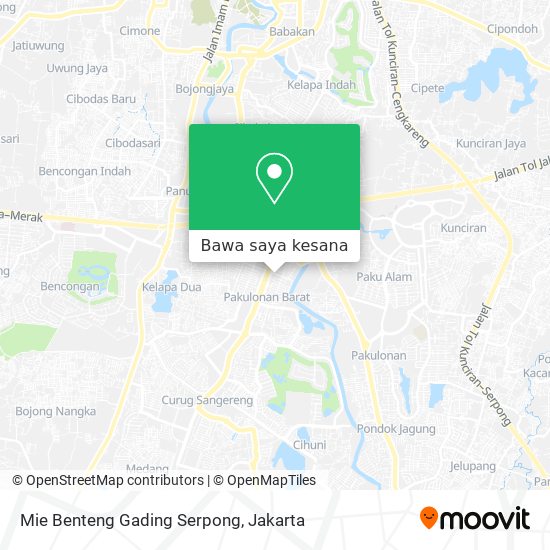 Peta Mie Benteng Gading Serpong