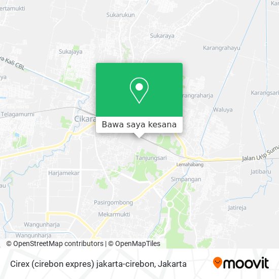 Peta Cirex (cirebon expres) jakarta-cirebon