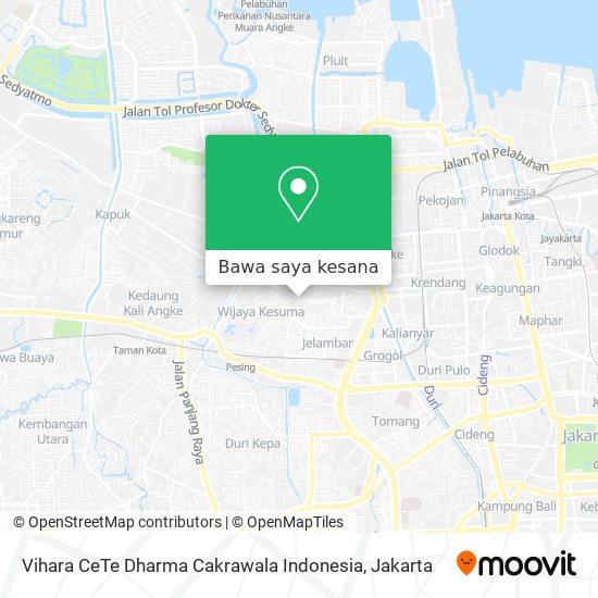 Peta Vihara CeTe Dharma Cakrawala Indonesia