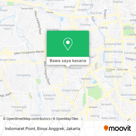 Peta Indomaret Point, Binus Anggrek