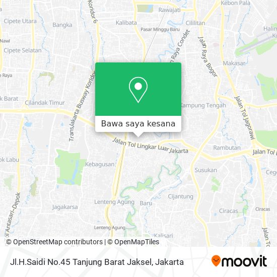 Peta Jl.H.Saidi No.45 Tanjung Barat Jaksel