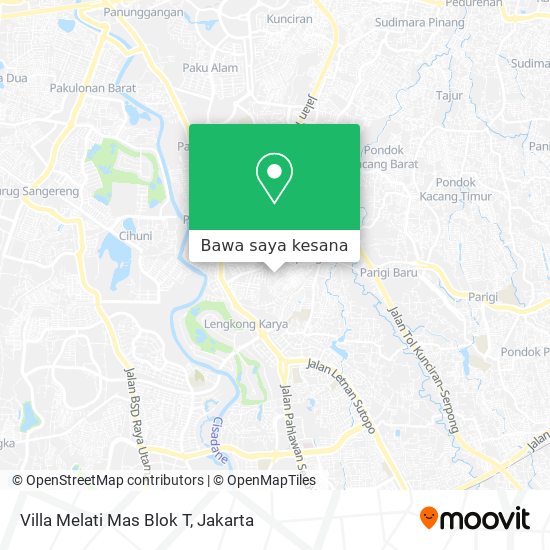 Peta Villa Melati Mas Blok T