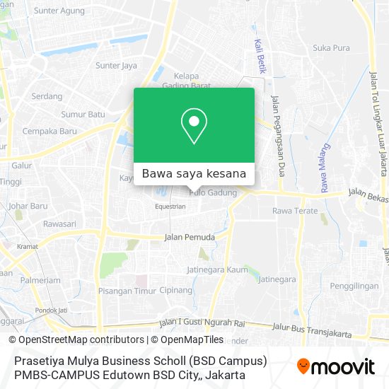 Peta Prasetiya Mulya Business Scholl (BSD Campus)
PMBS-CAMPUS
Edutown BSD City,