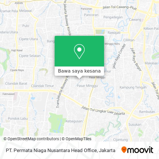 Peta PT. Permata Niaga Nusantara Head Office