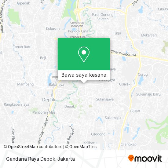 Peta Gandaria Raya Depok