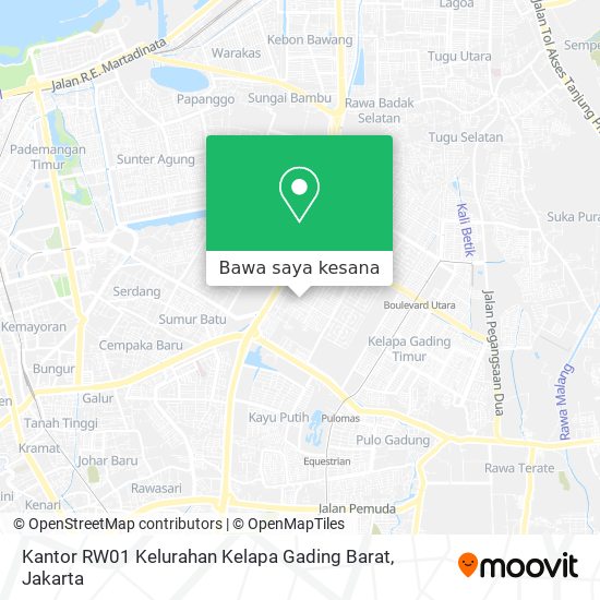 Peta Kantor RW01 Kelurahan Kelapa Gading Barat