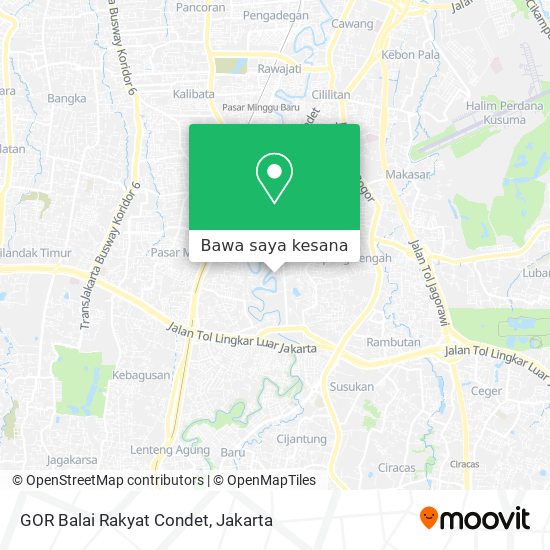 Peta GOR Balai Rakyat Condet
