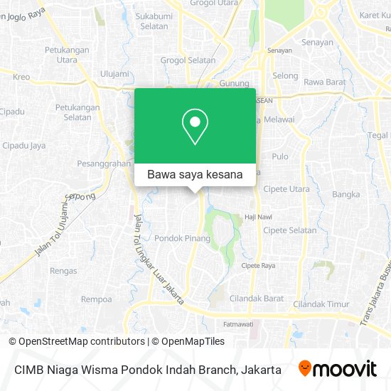 Peta CIMB Niaga Wisma Pondok Indah Branch