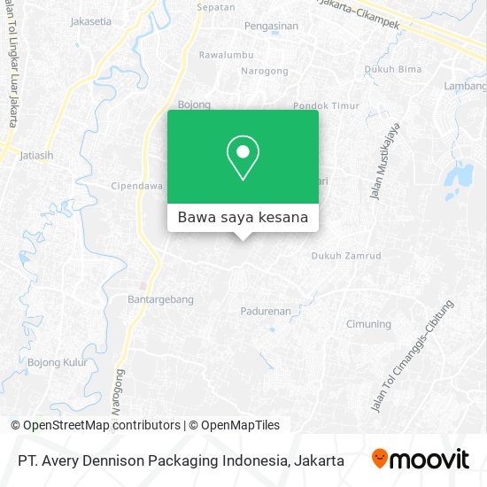 Peta PT. Avery Dennison Packaging Indonesia