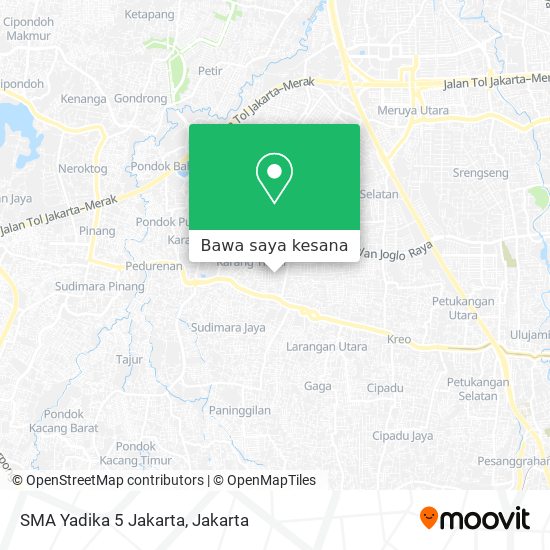 Peta SMA Yadika 5 Jakarta