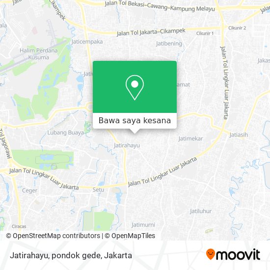 Peta Jatirahayu, pondok gede