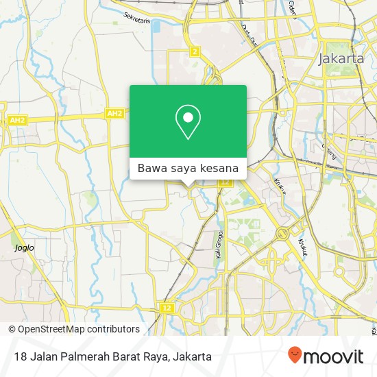 Peta 18 Jalan Palmerah Barat Raya