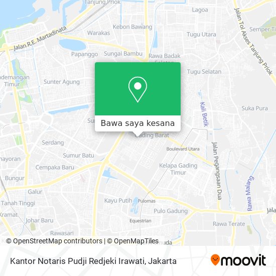 Peta Kantor Notaris Pudji Redjeki Irawati