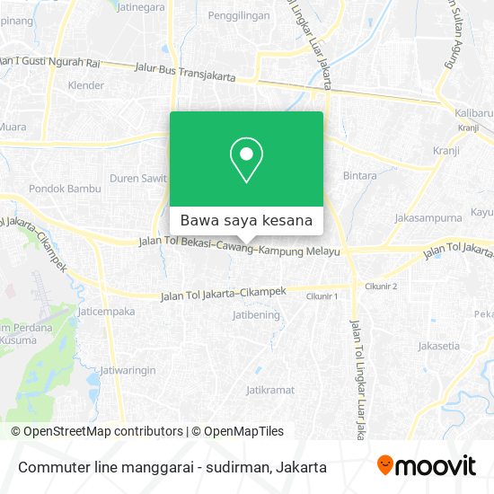 Peta Commuter line manggarai - sudirman