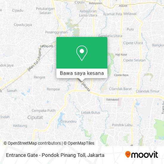 Peta Entrance Gate - Pondok Pinang Toll