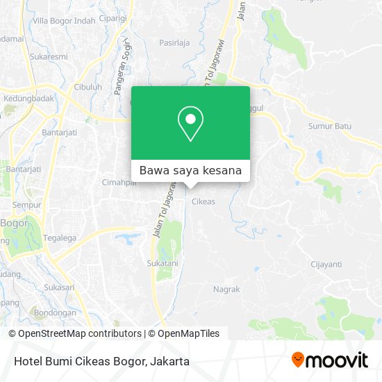Peta Hotel Bumi Cikeas Bogor