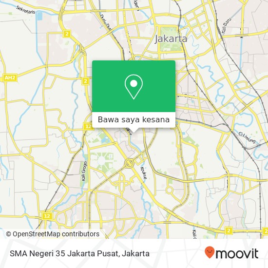 Peta SMA Negeri 35 Jakarta Pusat