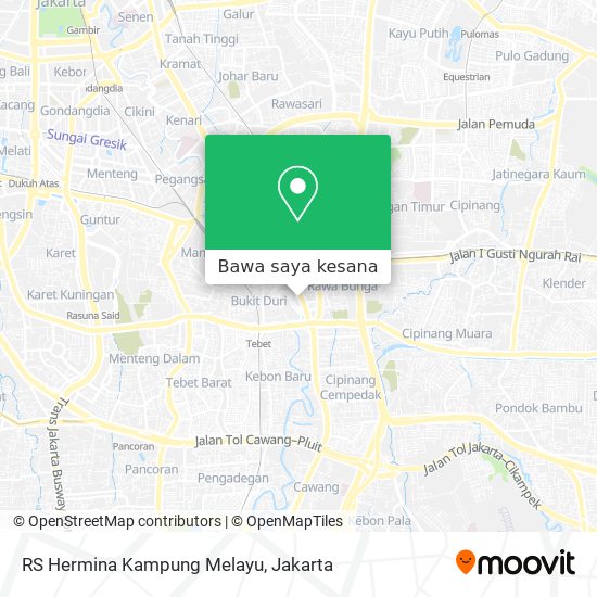 Peta RS Hermina Kampung Melayu
