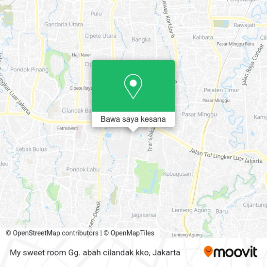 Peta My sweet room Gg. abah cilandak kko