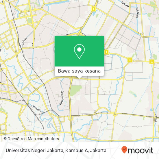 Peta Universitas Negeri Jakarta, Kampus A