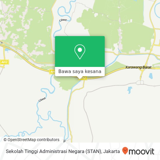 Peta Sekolah Tinggi Administrasi Negara (STAN)