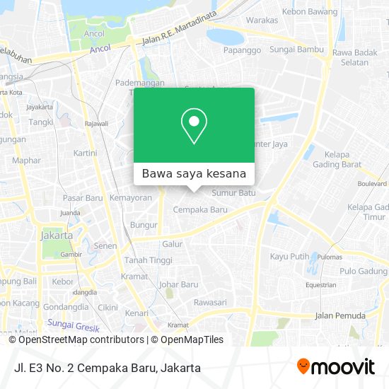 Peta Jl. E3 No. 2 Cempaka Baru