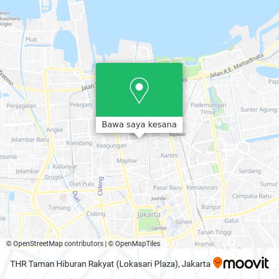 Peta THR Taman Hiburan Rakyat (Lokasari Plaza)