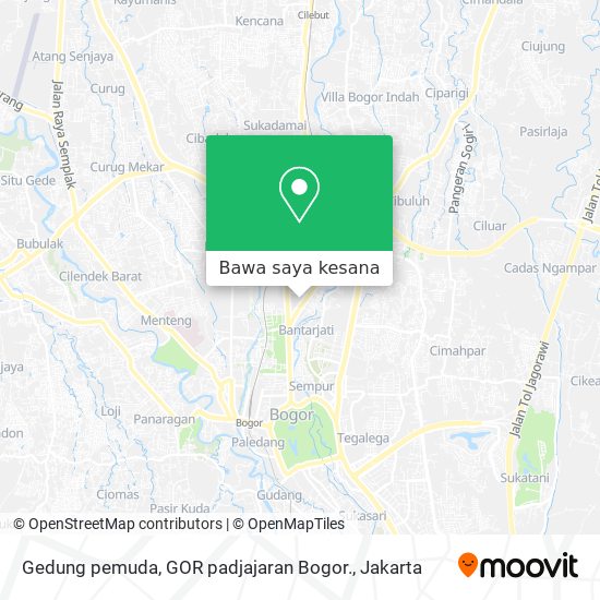 Peta Gedung pemuda, GOR padjajaran Bogor.