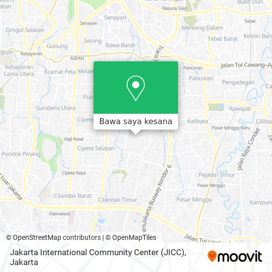 Peta Jakarta International Community Center (JICC)