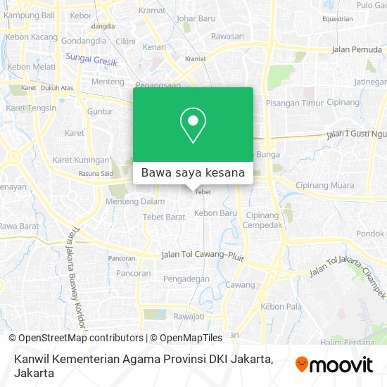 Peta Kanwil Kementerian Agama Provinsi DKI Jakarta