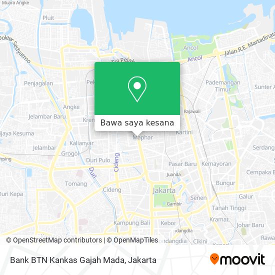 Peta Bank BTN Kankas Gajah Mada