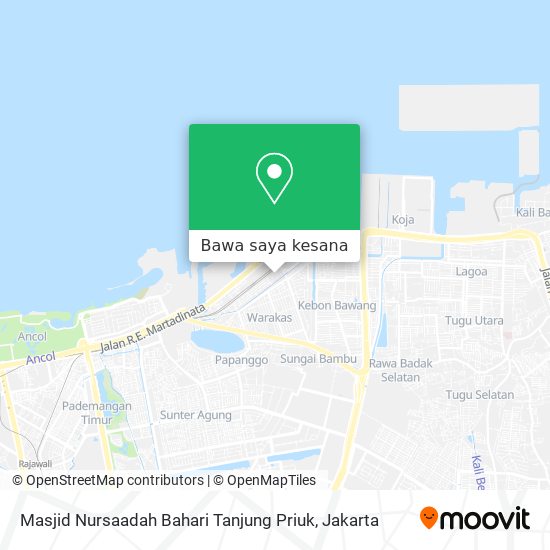 Peta Masjid Nursaadah Bahari Tanjung Priuk