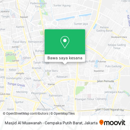 Peta Masjid Al Muawanah - Cempaka Putih Barat