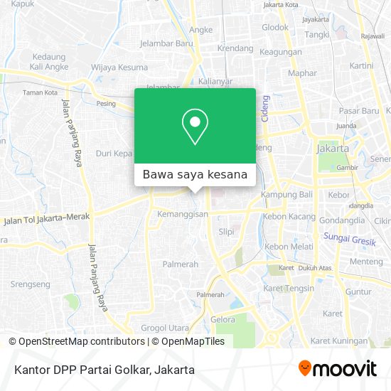 Peta Kantor DPP Partai Golkar