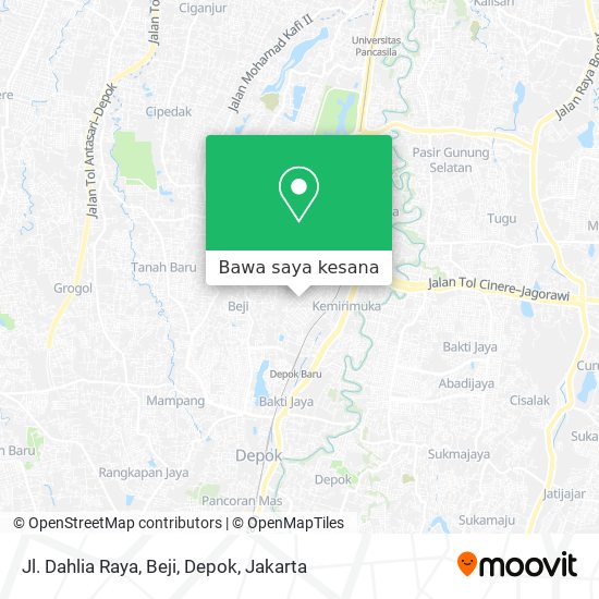 Peta Jl. Dahlia Raya, Beji, Depok