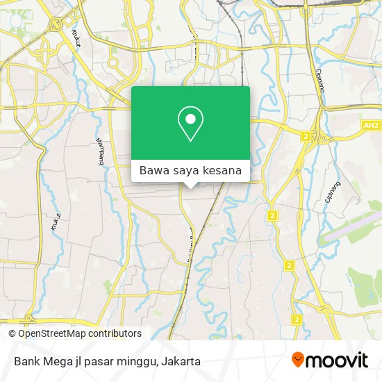 Peta Bank Mega jl pasar minggu