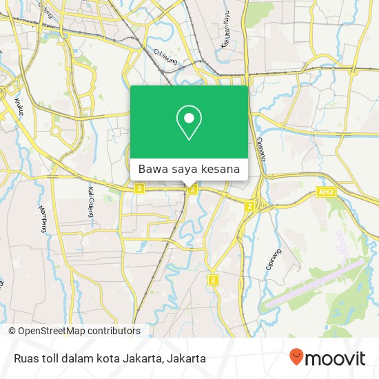 Peta Ruas toll dalam kota Jakarta