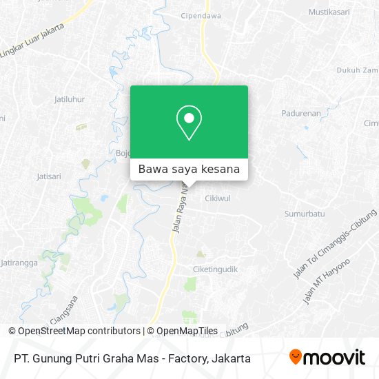 Peta PT. Gunung Putri Graha Mas - Factory