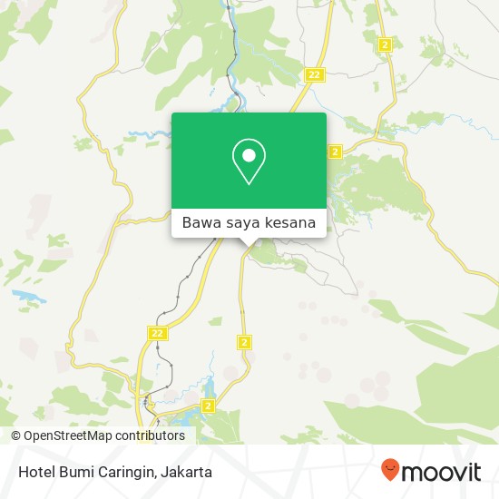 Peta Hotel Bumi Caringin, Jalan Raya Bogor Sukabumi Caringin Bogor