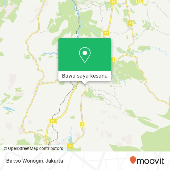 Peta Bakso Wonogiri, Jalan Raya Bogor Sukabumi Caringin Bogor