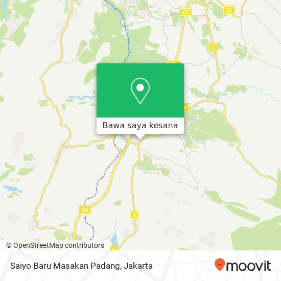 Peta Saiyo Baru Masakan Padang, Jalan Raya Bogor Sukabumi Caringin Bogor