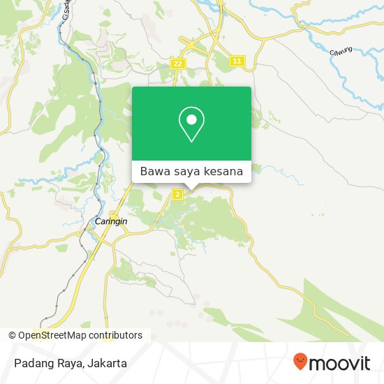 Peta Padang Raya, Jalan Raya Bogor Sukabumi Caringin Bogor