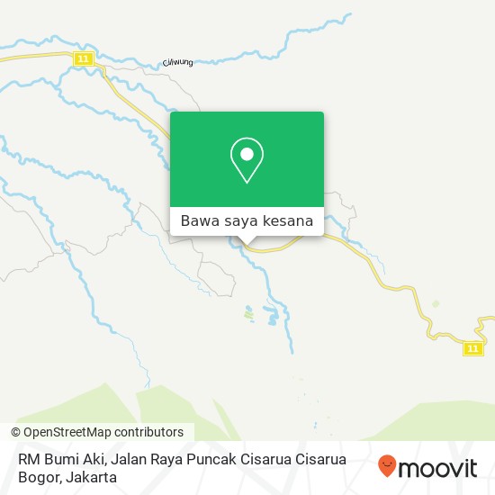 Peta RM Bumi Aki, Jalan Raya Puncak Cisarua Cisarua Bogor