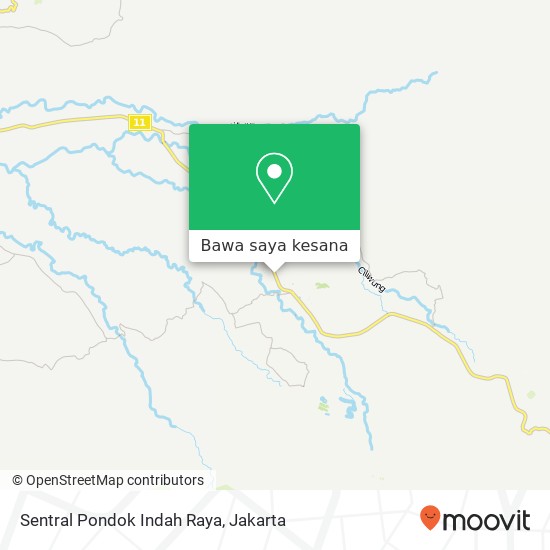Peta Sentral Pondok Indah Raya, Jalan Raya Puncak Cisarua Cisarua Bogor