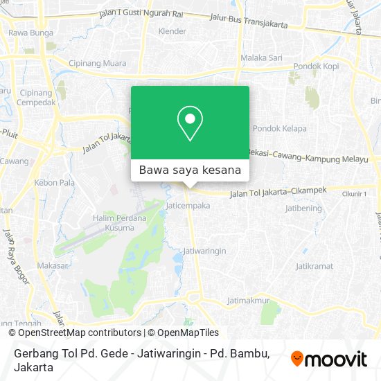 Peta Gerbang Tol Pd. Gede - Jatiwaringin - Pd. Bambu