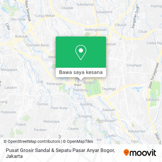 Peta Pusat Grosir Sandal & Sepatu Pasar Anyar Bogor