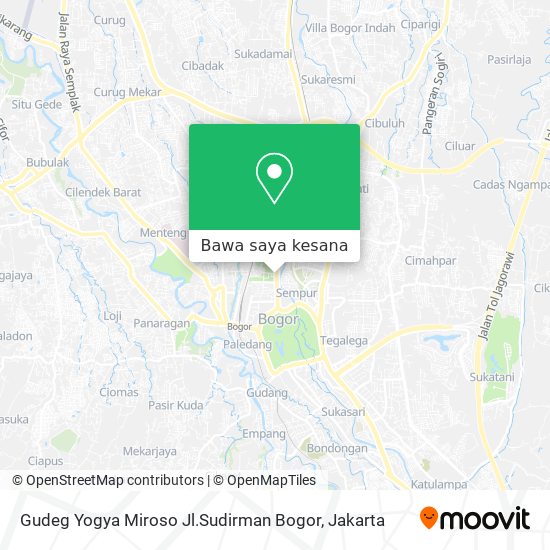 Peta Gudeg Yogya Miroso Jl.Sudirman Bogor
