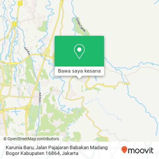 Peta Karunia Baru, Jalan Pajajaran Babakan Madang Bogor Kabupaten 16864