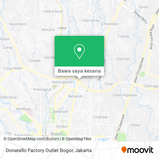 Peta Donatello Factory Outlet Bogor