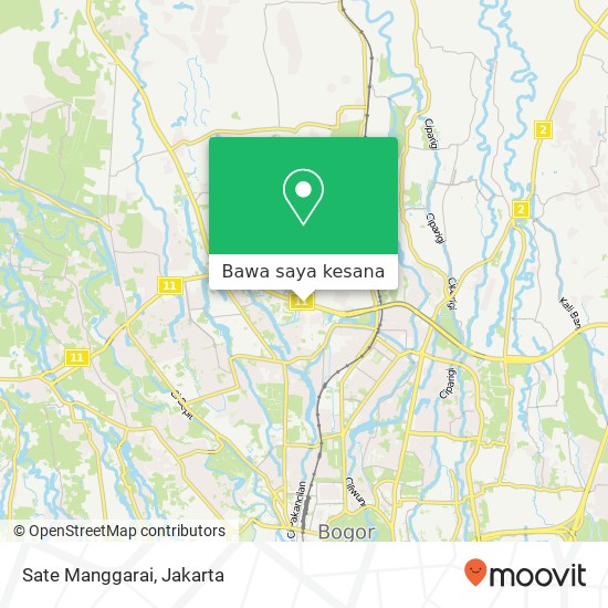 Peta Sate Manggarai, Jalan KH Sholeh Iskandar Tanah Sereal Bogor 16164